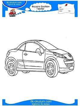 Çocuklar İçin Peugeot Boyama Sayfaları 